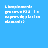 Ubezpieczenie grupowe PZU – ile naprawdę płaci za złamanie?